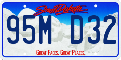 SD license plate 95MD32
