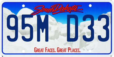 SD license plate 95MD33