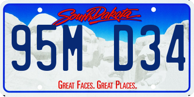 SD license plate 95MD34