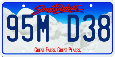 SD license plate 95MD38