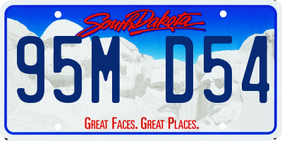 SD license plate 95MD54