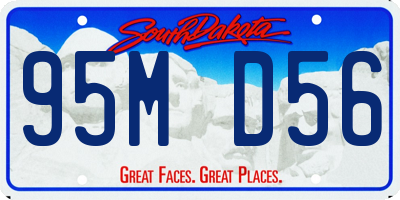 SD license plate 95MD56