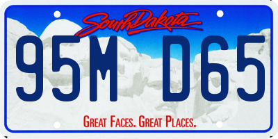 SD license plate 95MD65