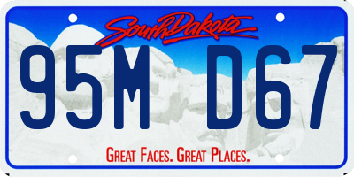 SD license plate 95MD67