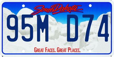 SD license plate 95MD74