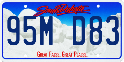SD license plate 95MD83