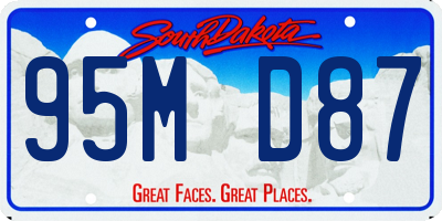 SD license plate 95MD87