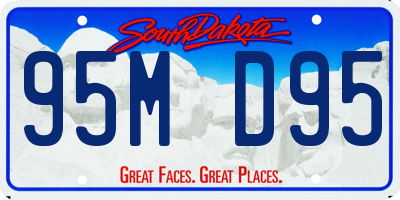 SD license plate 95MD95