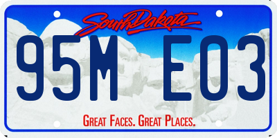 SD license plate 95ME03