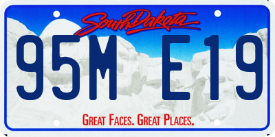 SD license plate 95ME19