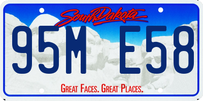 SD license plate 95ME58
