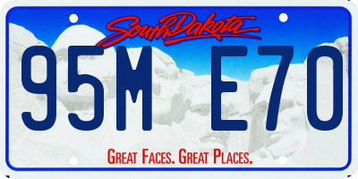 SD license plate 95ME70