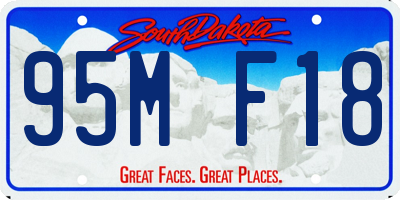 SD license plate 95MF18