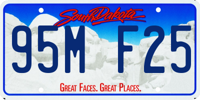 SD license plate 95MF25