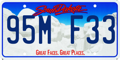 SD license plate 95MF33