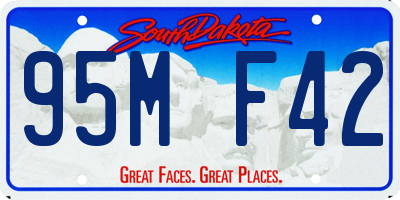 SD license plate 95MF42