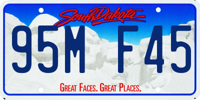 SD license plate 95MF45