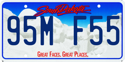 SD license plate 95MF55