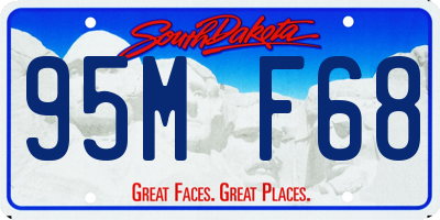 SD license plate 95MF68