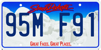 SD license plate 95MF91