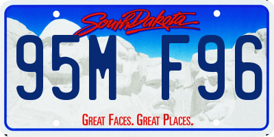 SD license plate 95MF96