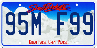 SD license plate 95MF99