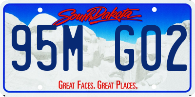 SD license plate 95MG02