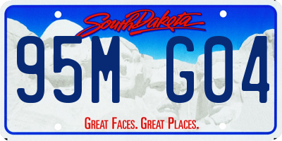 SD license plate 95MG04
