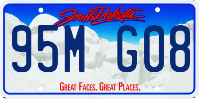 SD license plate 95MG08