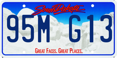 SD license plate 95MG13