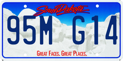 SD license plate 95MG14
