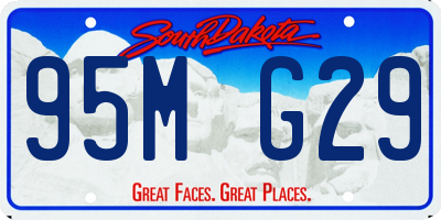 SD license plate 95MG29