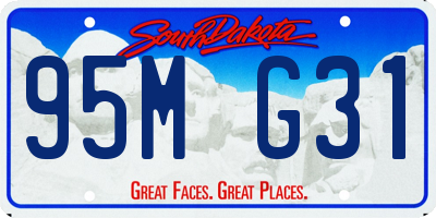 SD license plate 95MG31