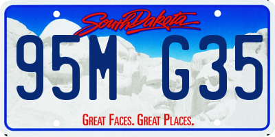 SD license plate 95MG35