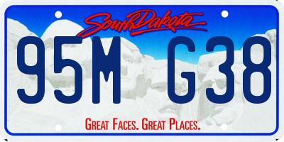 SD license plate 95MG38