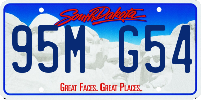 SD license plate 95MG54