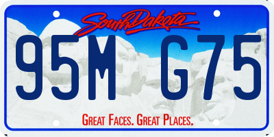 SD license plate 95MG75