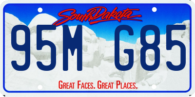 SD license plate 95MG85