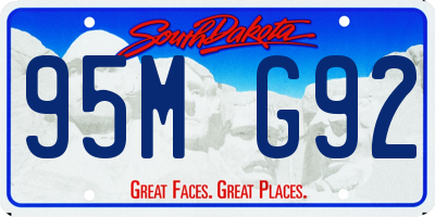 SD license plate 95MG92