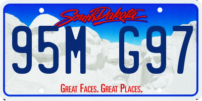SD license plate 95MG97