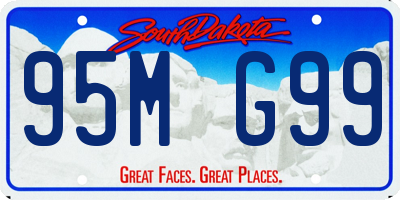 SD license plate 95MG99