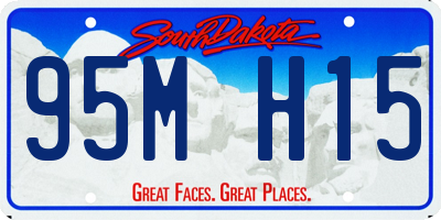SD license plate 95MH15