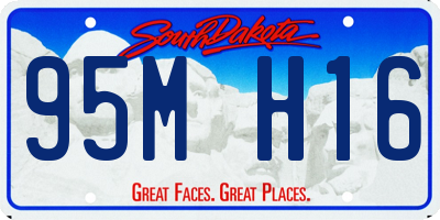 SD license plate 95MH16