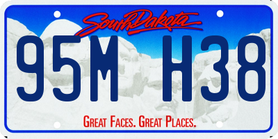 SD license plate 95MH38