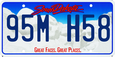 SD license plate 95MH58