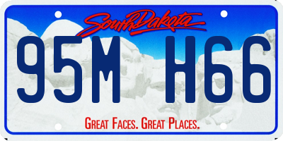 SD license plate 95MH66