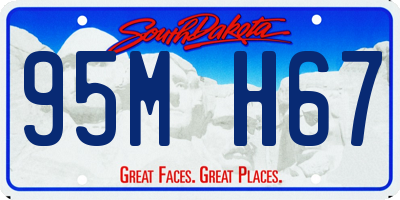 SD license plate 95MH67