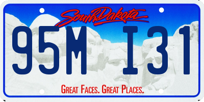 SD license plate 95MI31