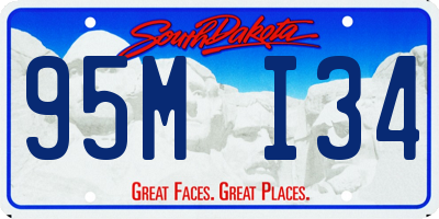SD license plate 95MI34