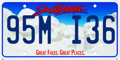 SD license plate 95MI36
